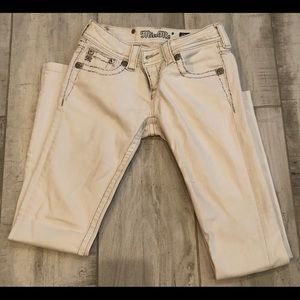 White Miss Me bootcut jeans